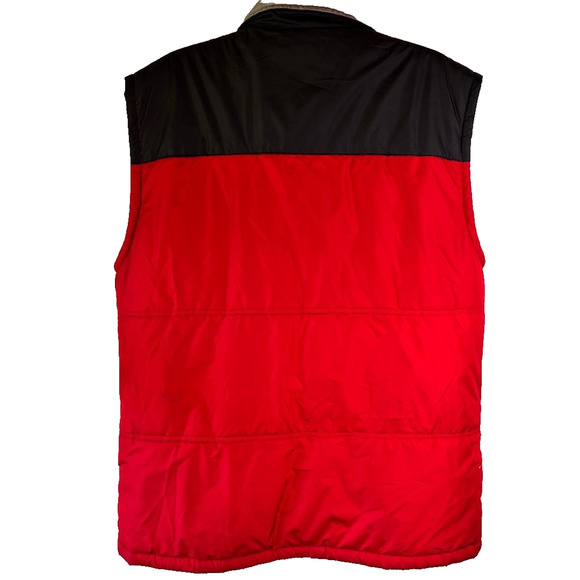 AEROPOSTALE Full Zip Puffer Vest Mens XL Red and Black Insulated w/ Pockets - Picture 2 of 9